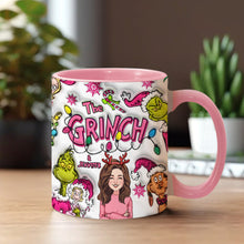 Load image into Gallery viewer, Personalized Grinch Accent Mug Custom Name Christmas Gift
