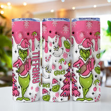 Load image into Gallery viewer, Personalized Grinchmas Skinny Tumbler Custom Name Holiday Gift
