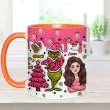 Load image into Gallery viewer, Personalized Grinch Accent Mug with Custom Name for Christmas Gift