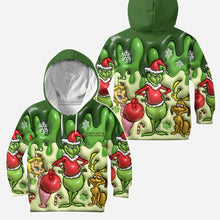 Load image into Gallery viewer, Personalized Grinch Hoodie & Leggings Set Custom Name Gift for Christmas