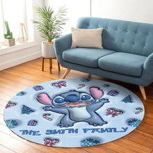 Load image into Gallery viewer, Personalized Round Rug with Cartoon Design for Family Gift