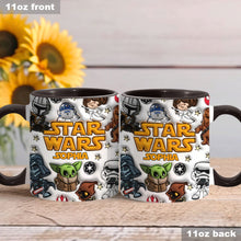 Load image into Gallery viewer, Personalized Star Wars Accent Mug Custom Name Gift for Kids