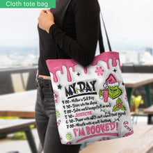 Load image into Gallery viewer, Personalized Grinch Tote Bag Custom Name Holiday Gift