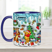 Load image into Gallery viewer, Personalized Christmas Accent Mug with Name for Mom or Dad