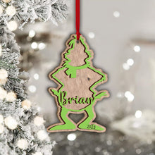 Load image into Gallery viewer, Personalized Grinchmas 2 Layered Ornament Custom Name Gift