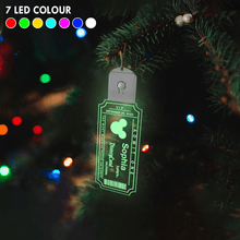 Load image into Gallery viewer, Personalized LED Acrylic Christmas Ornament with Mouse Design