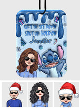 Load image into Gallery viewer, Personalized Ohana Rectangle Air Freshener Custom Name Gift