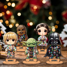 Load image into Gallery viewer, Personalized Freestanding Wood Plaque The Force Family Gift for Christmas