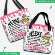 Load image into Gallery viewer, Personalized Grinch Tote Bag Custom Name Holiday Gift