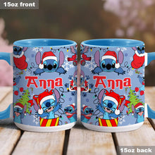 Load image into Gallery viewer, Personalized Ohana Accent Mug Custom Name Christmas Gift