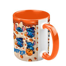Load image into Gallery viewer, Personalized Halloween Accent Mug with Ohana Design for Kids