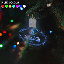 Load image into Gallery viewer, Personalized LED Acrylic Ornament with Custom Name for Christmas
