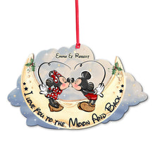 Load image into Gallery viewer, Personalized 'I Love You To The Moon And Back' Ornament Gift for Couples