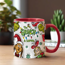 Load image into Gallery viewer, Personalized Accent Mug Custom Name Grinch Design Gift for Christmas