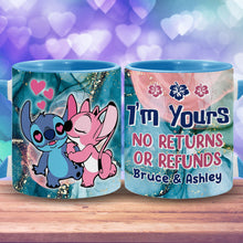 Load image into Gallery viewer, Personalized Ohana Accent Mug Custom Name Gift for Couples