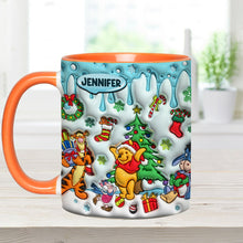 Load image into Gallery viewer, Personalized Christmas Accent Mug with Name for Mom or Dad
