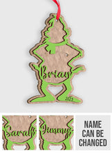 Load image into Gallery viewer, Personalized Grinchmas 2 Layered Ornament Custom Name Gift
