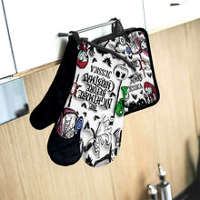 Load image into Gallery viewer, Personalized Nightmare Before Christmas Oven Mitts & Pot Holder Set Gift Idea