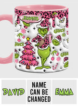 Load image into Gallery viewer, Personalized Grinch Accent Mug Custom Name Christmas Gift