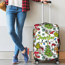 Load image into Gallery viewer, Personalized Christmas Luggage Cover Custom Name Gift Idea