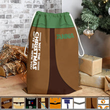 Load image into Gallery viewer, Personalized Christmas Drawstring Tote Bag Custom Name Gift