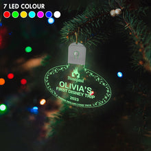 Load image into Gallery viewer, Personalized LED Acrylic Ornament with Custom Name for Christmas
