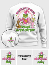 Load image into Gallery viewer, Personalized Grinchy On The Inside Christmas Ugly Sweater Gift
