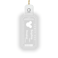 Load image into Gallery viewer, Personalized LED Acrylic Christmas Ornament with Mouse Design