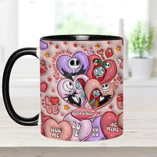 Load image into Gallery viewer, Personalized Valentine's Day Accent Mug Custom Name Gift for Couples
