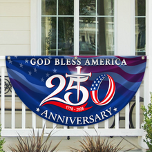 Load image into Gallery viewer, Custom Name Patriotic Fan Flag 250th Anniversary Gift for Family