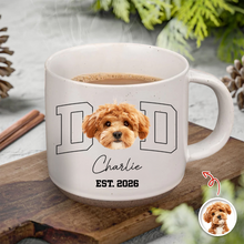 Load image into Gallery viewer, Personalized Pottery Mug Custom Photo Gift for Dog Dad