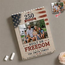 Load image into Gallery viewer, Custom Photo Building Blocks Patriotic Family Gift 250th Anniversary