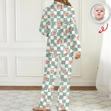 Load image into Gallery viewer, Personalized Baby Face Retro Pajamas Gift for Dad/Mom