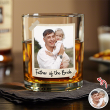 Load image into Gallery viewer, Personalized Father of the Bride Whiskey Glass Custom Gift for Wedding Day