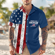 Load image into Gallery viewer, Personalized USA Flag Hawaiian Shirt Custom Name Gift for 4th of July
