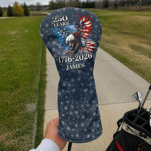 Load image into Gallery viewer, Personalized Golf Head Cover American Eagle 250th Anniversary Gift for Dad