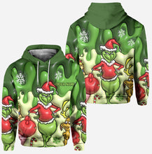 Load image into Gallery viewer, Personalized Grinch Hoodie & Leggings Set Custom Name Gift for Christmas