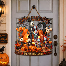 Load image into Gallery viewer, Personalized Halloween Metal Sign for Family - Spooky Decor Gift