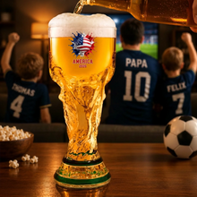 Load image into Gallery viewer, Personalized Trophy Beer Glass for Football Lovers - Custom Gift