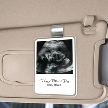 Load image into Gallery viewer, Personalized Acrylic Car Visor Clip Custom Photo Gift for Dad