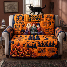 Load image into Gallery viewer, Personalized Hocus Pocus Halloween Quilted Sofa Cover for Family
