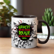 Load image into Gallery viewer, Personalized Christmas Accent Mug with Grinch Design for Holiday Gifts