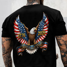 Load image into Gallery viewer, Personalized Patriotic Eagle T-Shirt Proud to Be American Gift