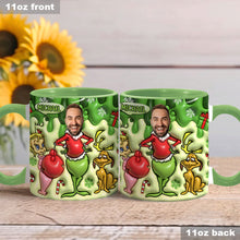 Load image into Gallery viewer, Personalized Grinch Christmas Accent Mug Custom Name Gift