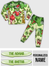 Load image into Gallery viewer, Personalized Grinch Christmas Pajamas Set for Family