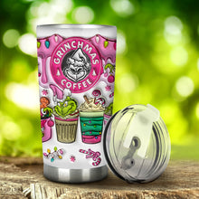 Load image into Gallery viewer, Personalized Grinchmas Tumbler with Custom Name for Christmas Gift