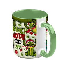 Load image into Gallery viewer, Personalized Grinch Mode Accent Mug Custom Name Gift for Christmas