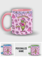 Load image into Gallery viewer, Personalized Grinchy & Bougie Accent Mug Custom Name Gift for Christmas