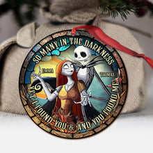 Load image into Gallery viewer, Personalized Stained Glass Couple Ornament Custom Name Gift for Christmas
