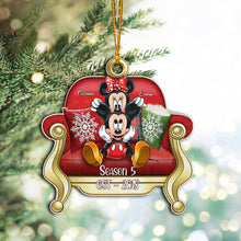 Load image into Gallery viewer, Personalized One-sided Mouse Ornament Custom Family Gift for Christmas